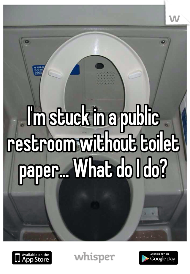 I'm stuck in a public restroom without toilet paper... What do I do?
