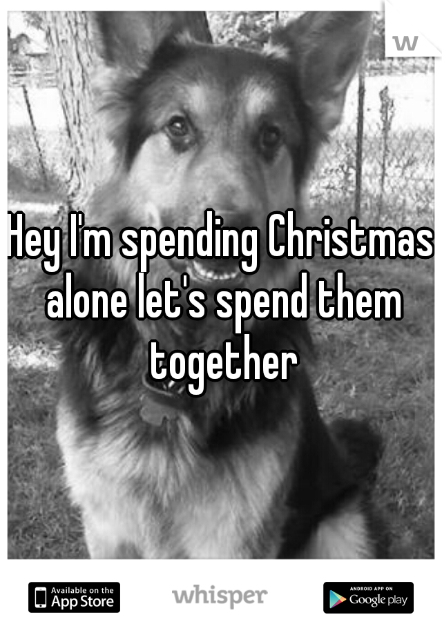 Hey I'm spending Christmas alone let's spend them together