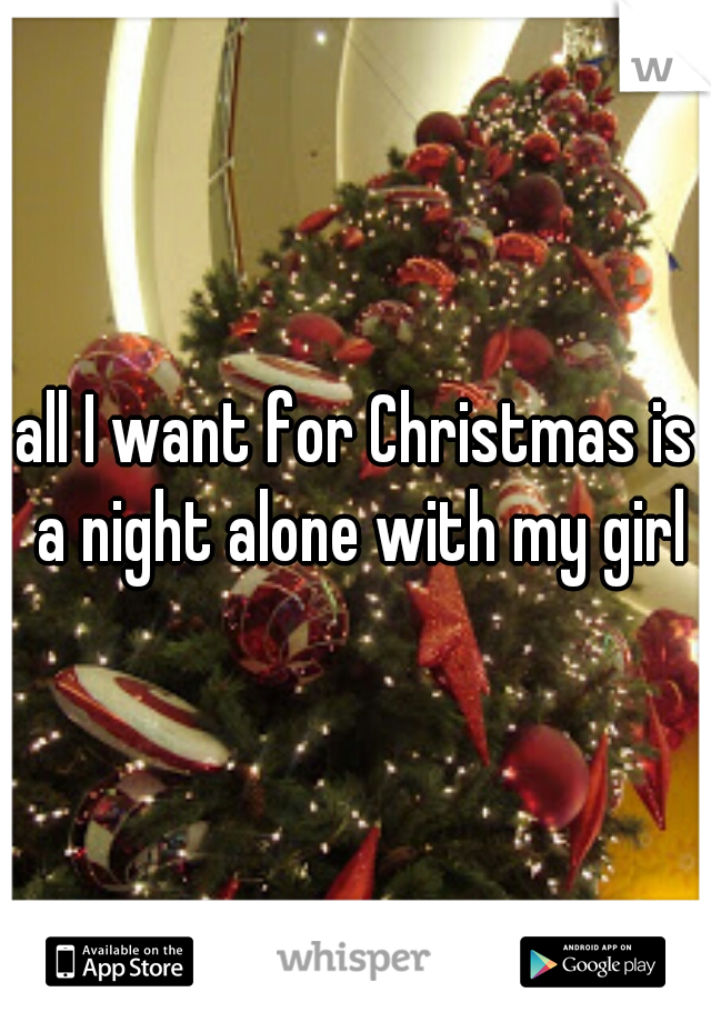 all I want for Christmas is a night alone with my girl