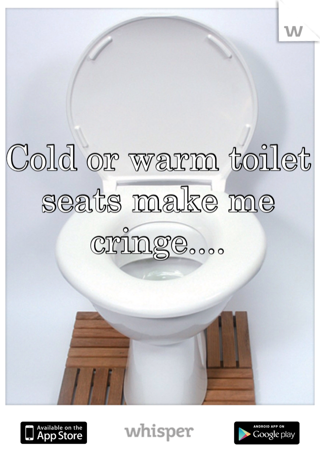 Cold or warm toilet seats make me cringe....
