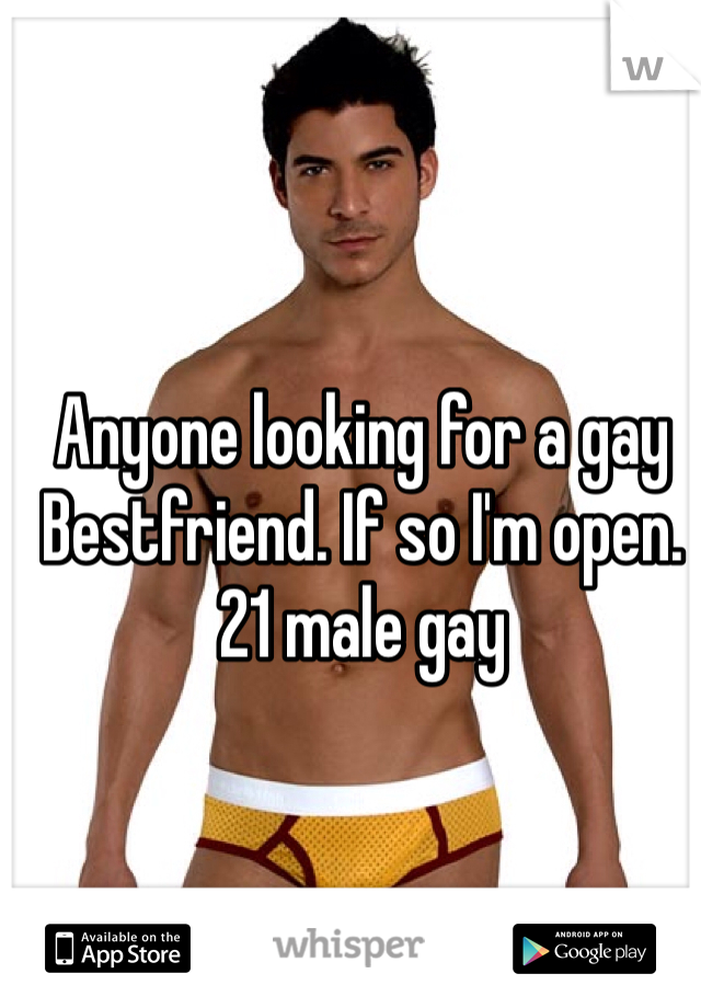 Anyone looking for a gay Bestfriend. If so I'm open. 
21 male gay