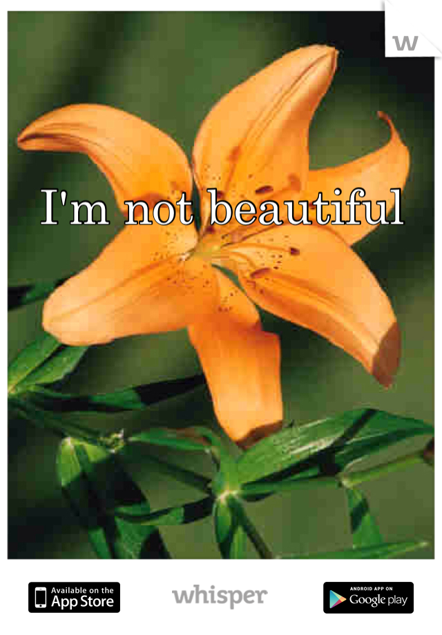 I'm not beautiful 