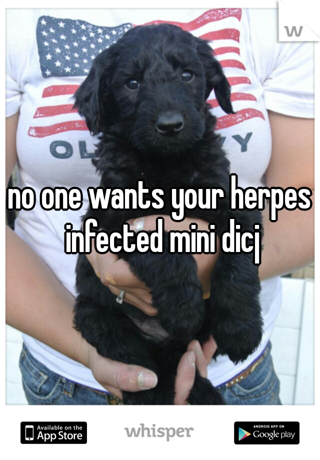 no one wants your herpes infected mini dicj