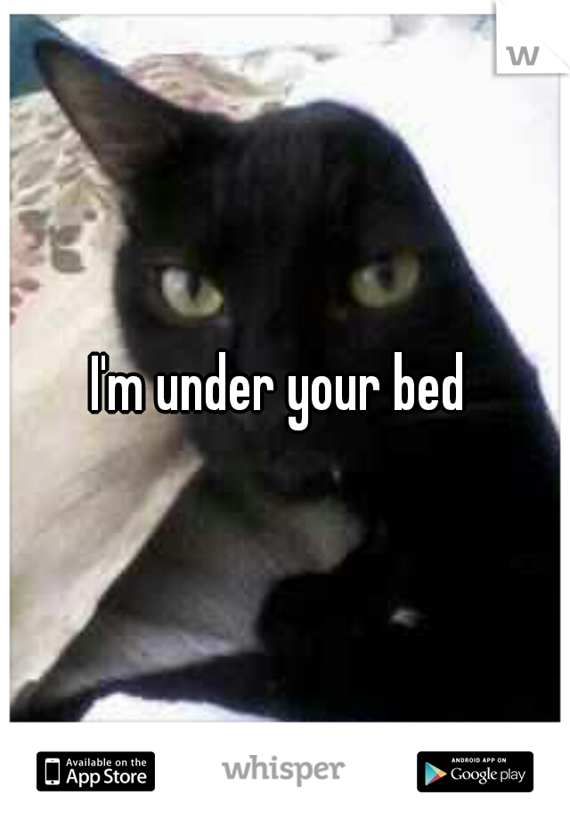 I'm under your bed 