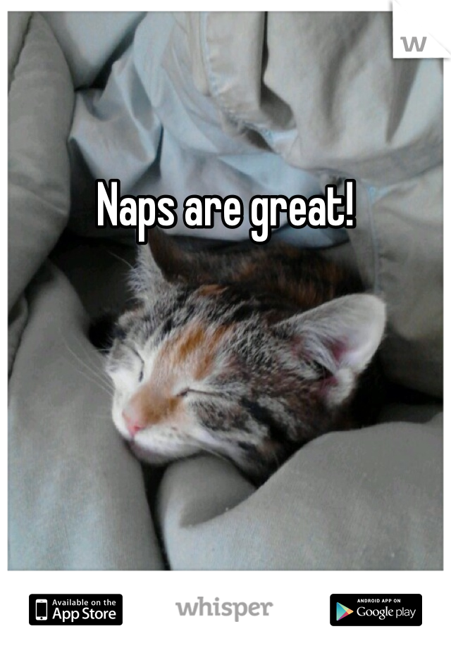 Naps are great!