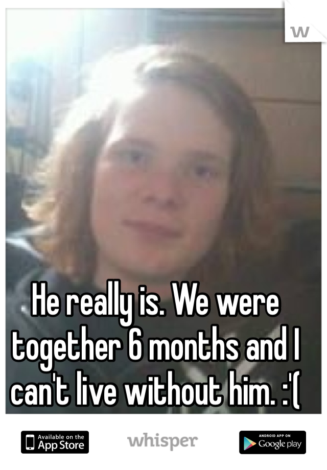 He really is. We were together 6 months and I can't live without him. :'(