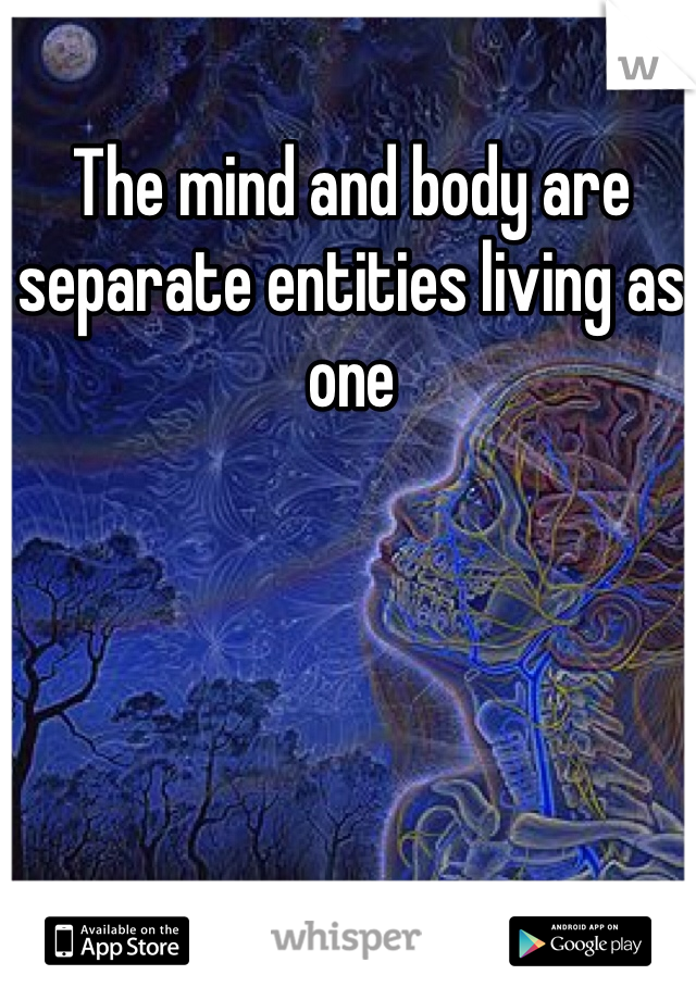 The mind and body are separate entities living as one