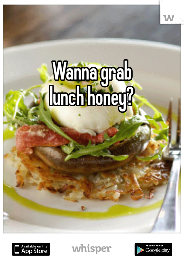 Wanna grab 
lunch honey? 
