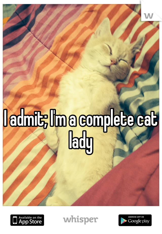 I admit; I'm a complete cat lady