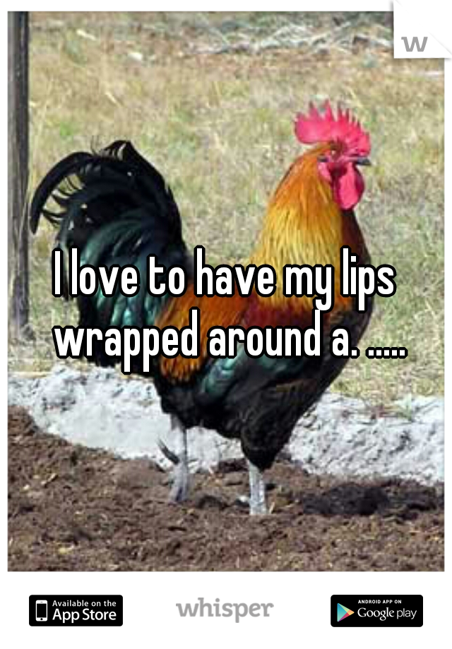 I love to have my lips wrapped around a. .....