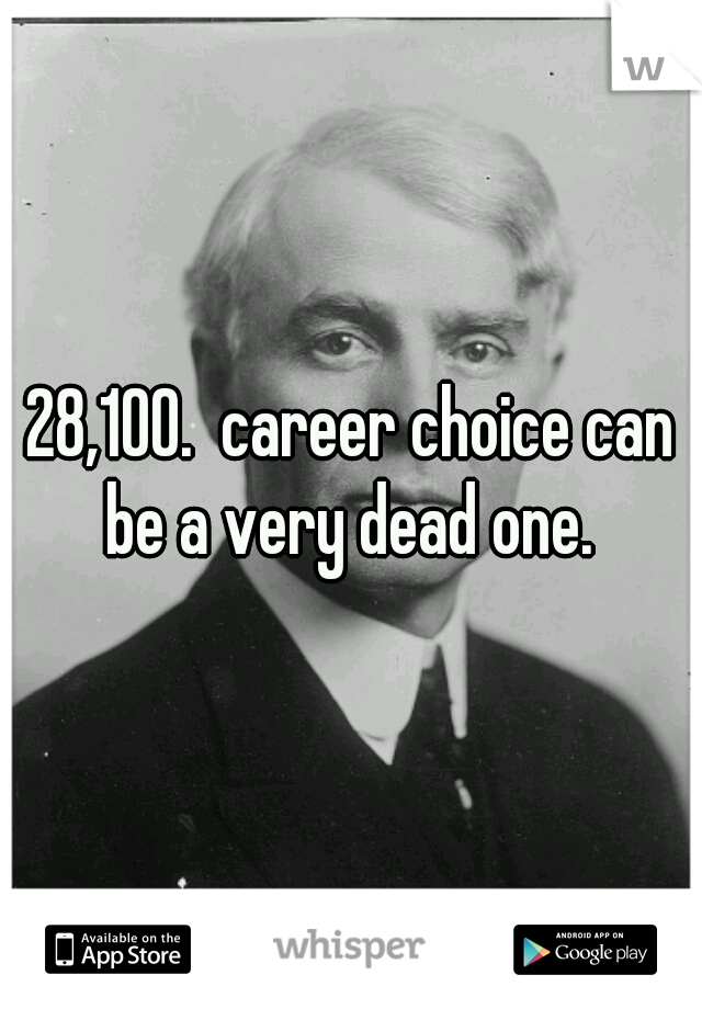 28,100.  career choice can be a very dead one. 