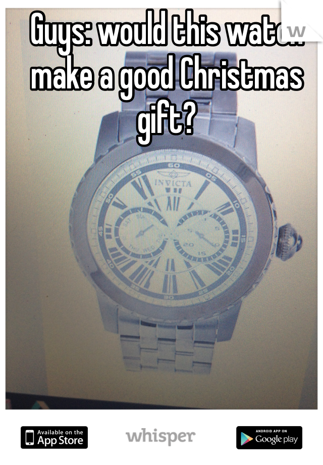 Guys: would this watch make a good Christmas gift?