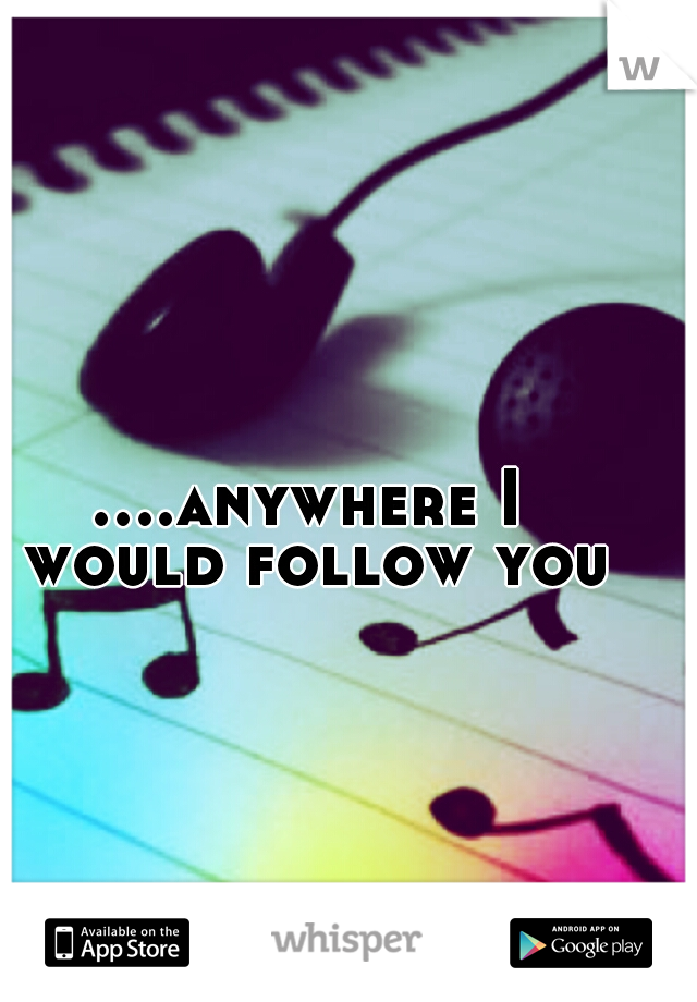 ....anywhere I would follow you