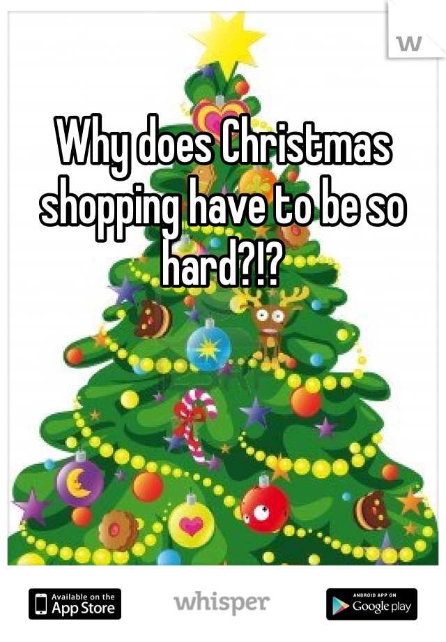 Why does Christmas shopping have to be so hard?!? 