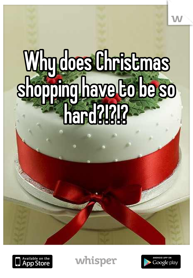 Why does Christmas shopping have to be so hard?!?!?
