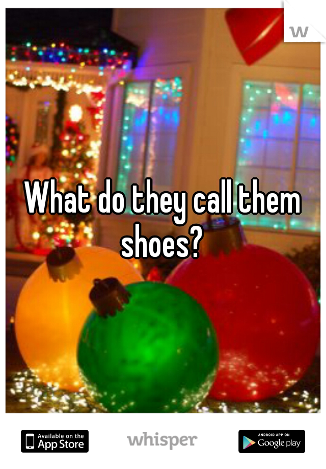 What do they call them shoes? 
