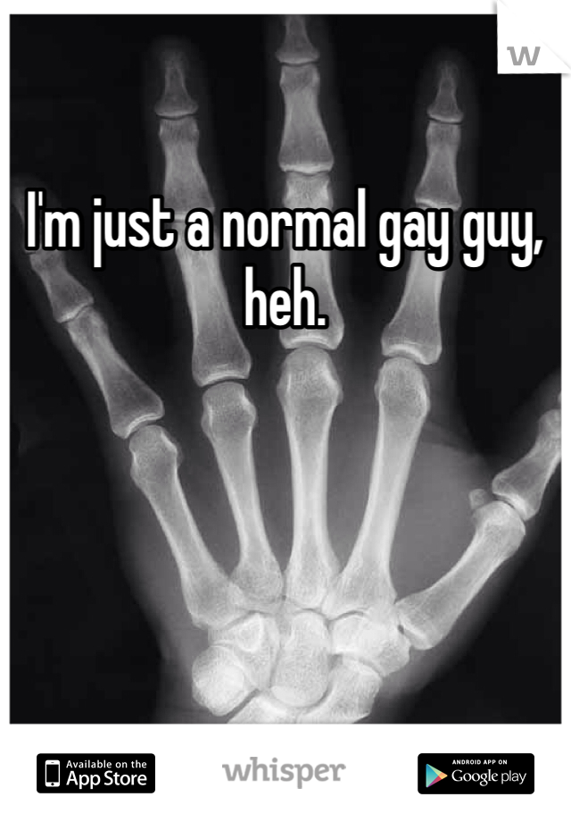 I'm just a normal gay guy, heh. 