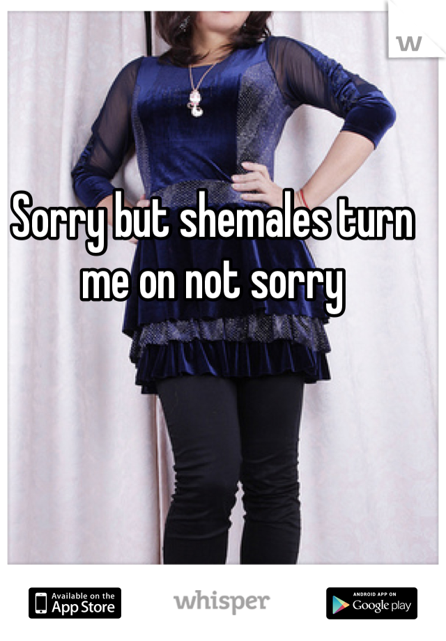 Sorry but shemales turn me on not sorry