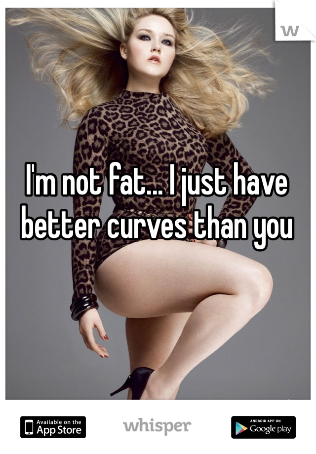 I'm not fat... I just have better curves than you