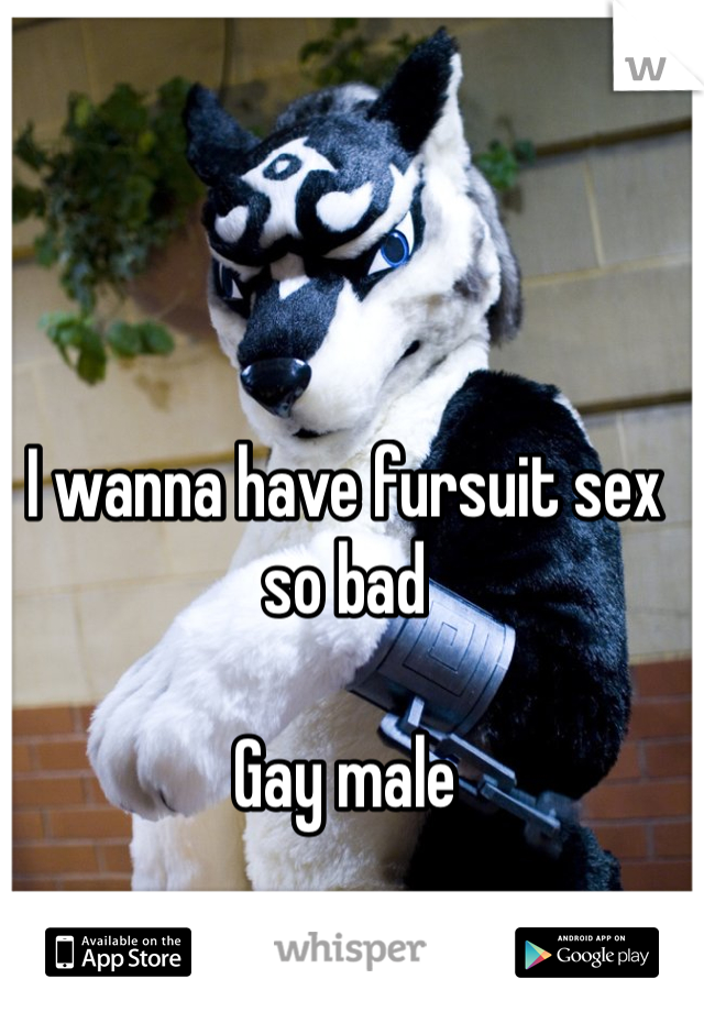 I wanna have fursuit sex so bad 

Gay male
