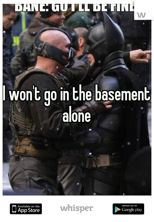 I won't go in the basement alone 