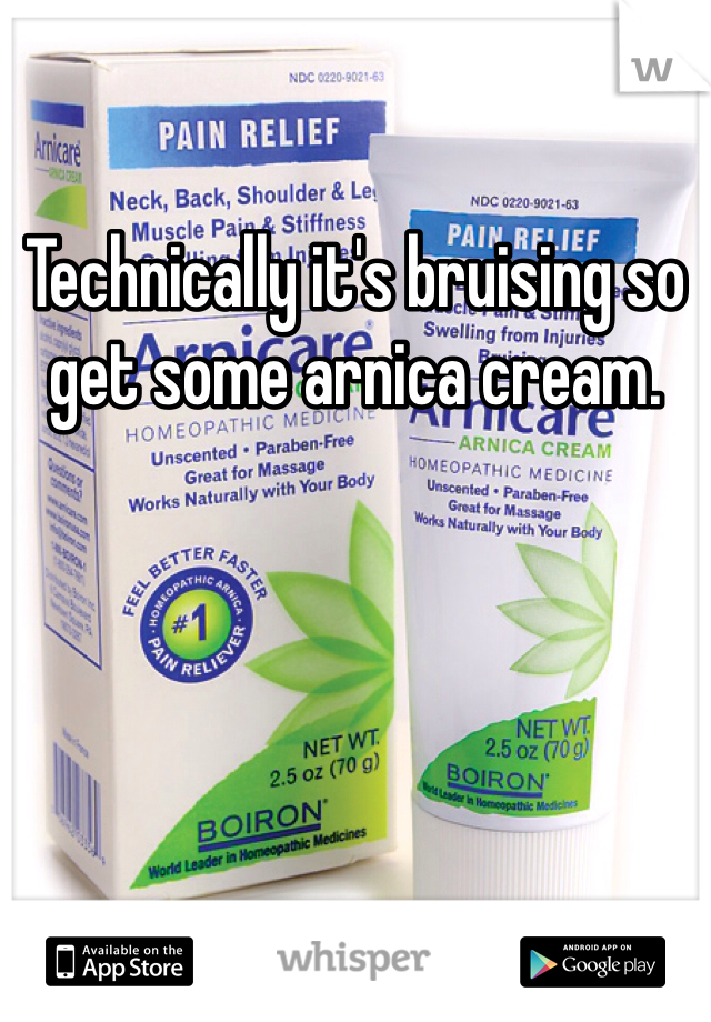 Technically it's bruising so get some arnica cream. 