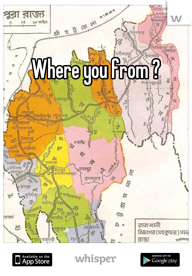 Where you from ?
