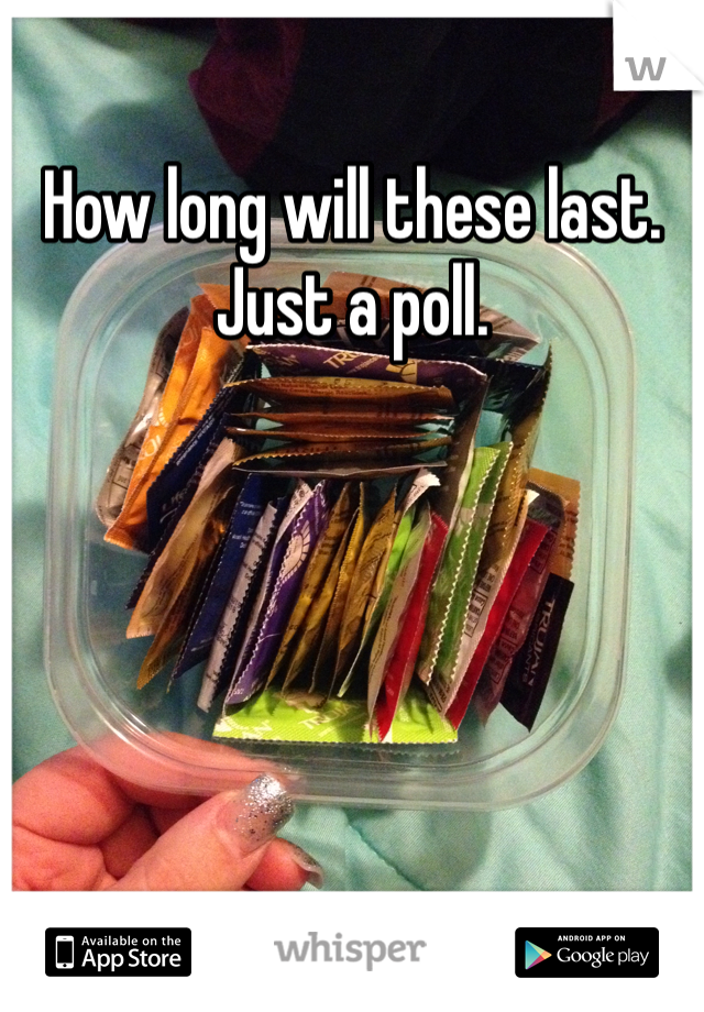 How long will these last. Just a poll. 