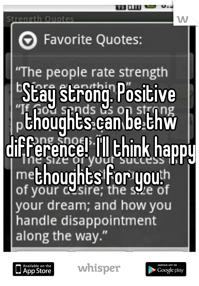 Stay strong. Positive thoughts can be thw difference!  I'll think happy thoughts for you. 