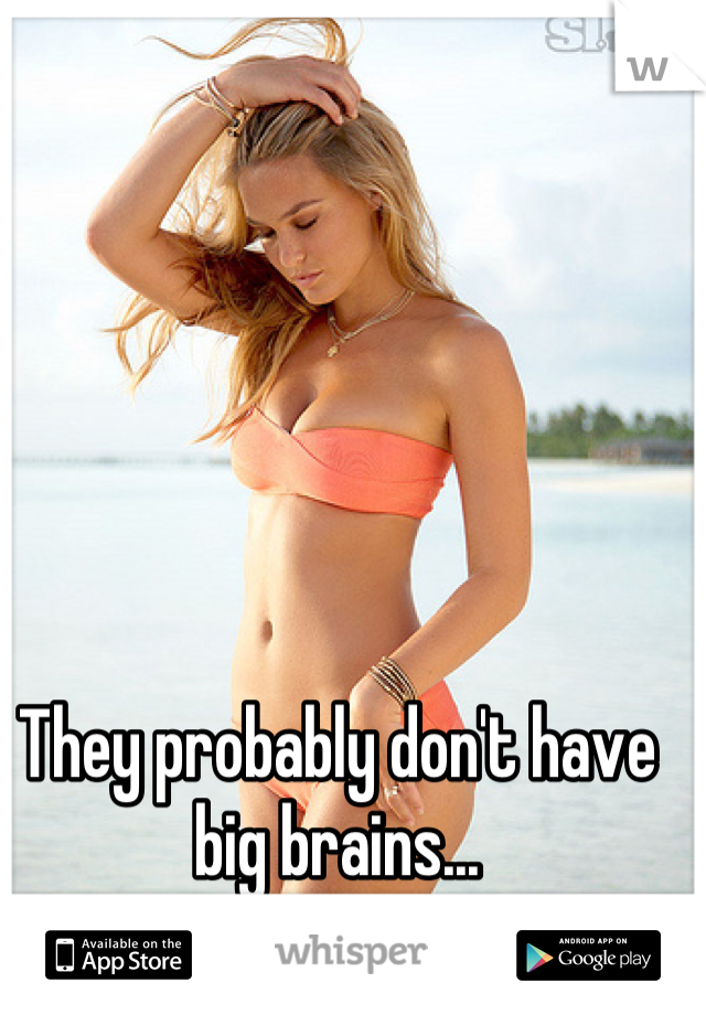They probably don't have big brains...