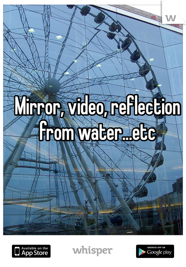 Mirror, video, reflection from water...etc