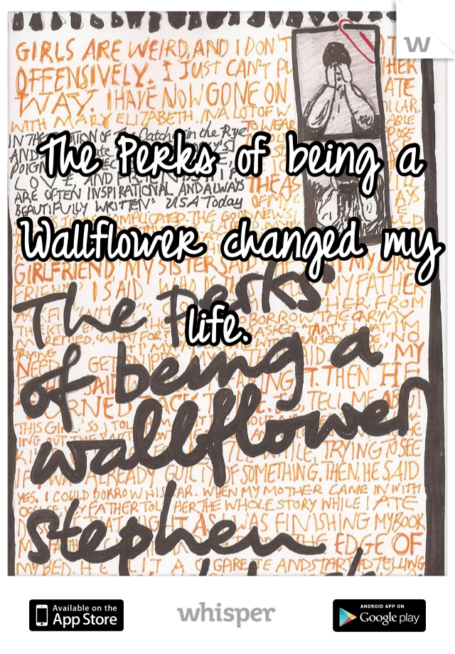The Perks of being a Wallflower changed my life. 