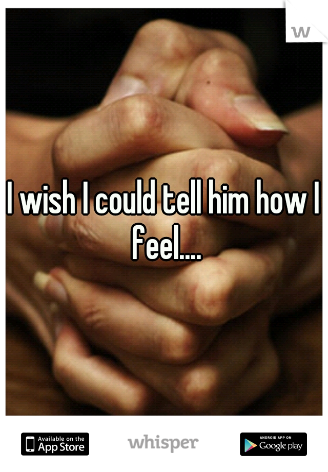 I wish I could tell him how I feel....