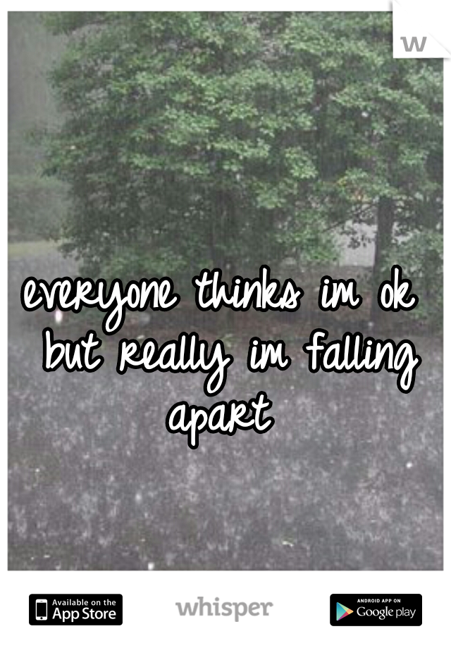 everyone thinks im ok but really im falling apart 