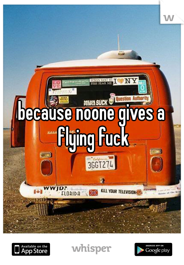 because noone gives a flying fuck