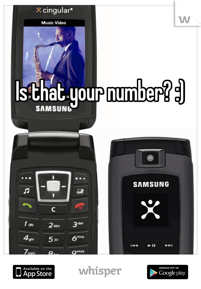 Is that your number? :)