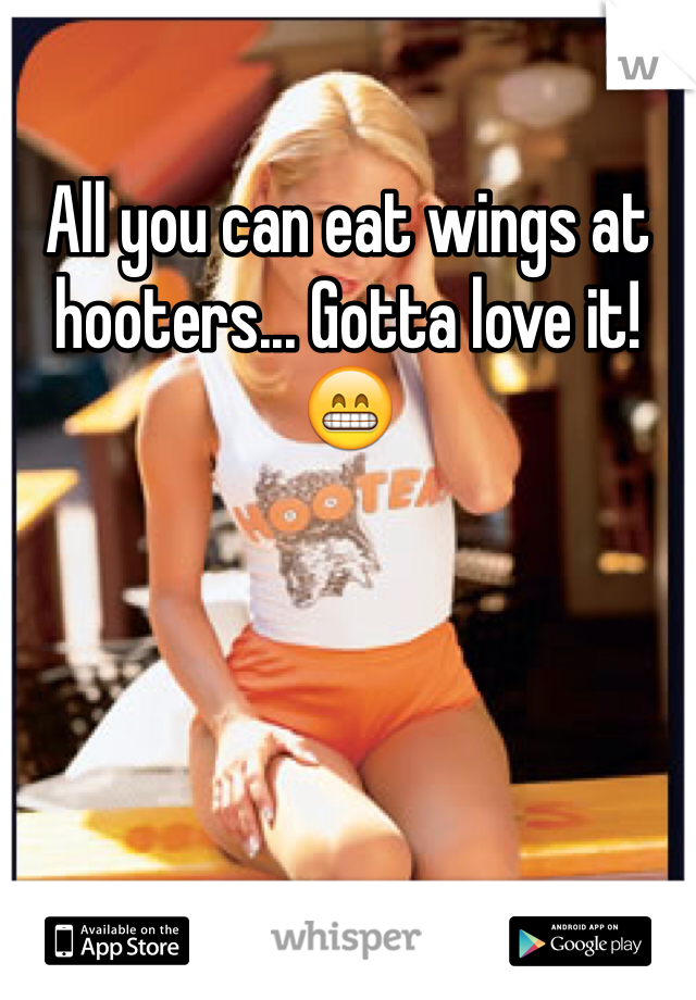 All you can eat wings at hooters... Gotta love it! 😁