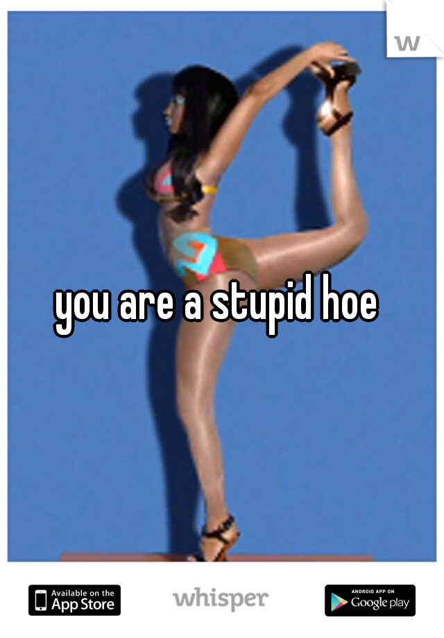 you are a stupid hoe 