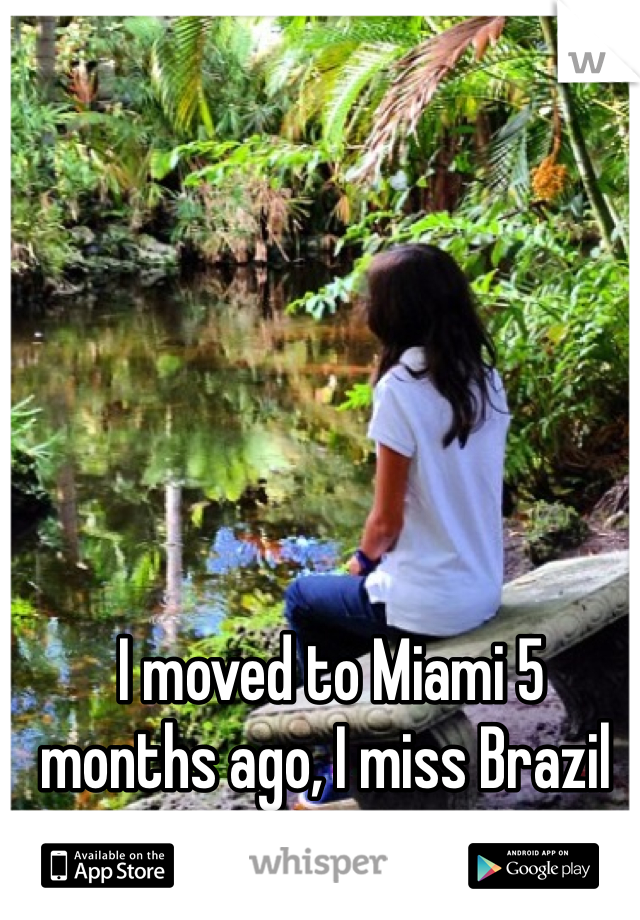  I moved to Miami 5 months ago, I miss Brazil