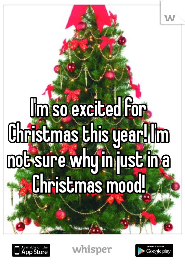 I'm so excited for Christmas this year! I'm not sure why in just in a Christmas mood! 