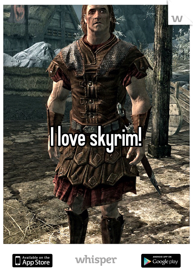 I love skyrim!