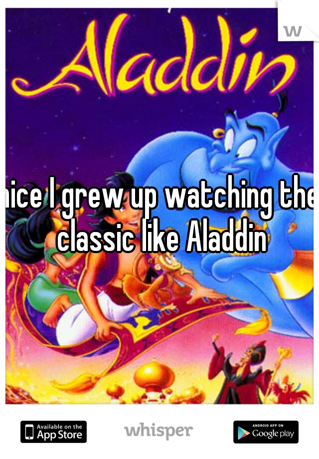 nice I grew up watching the classic like Aladdin