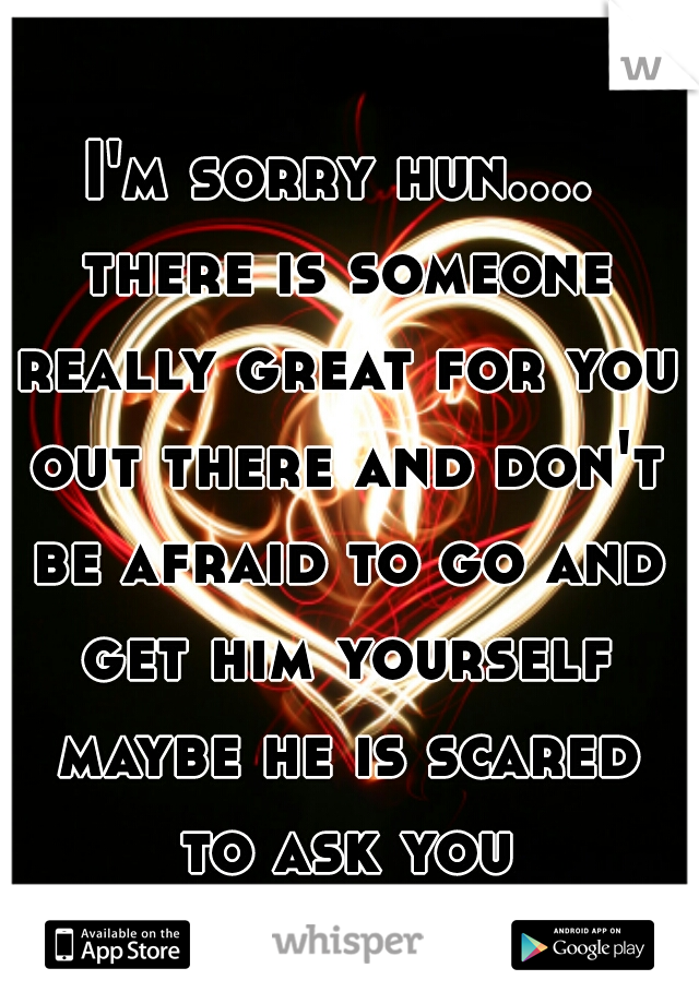 I'm sorry hun.... there is someone really great for you out there and don't be afraid to go and get him yourself maybe he is scared to ask you