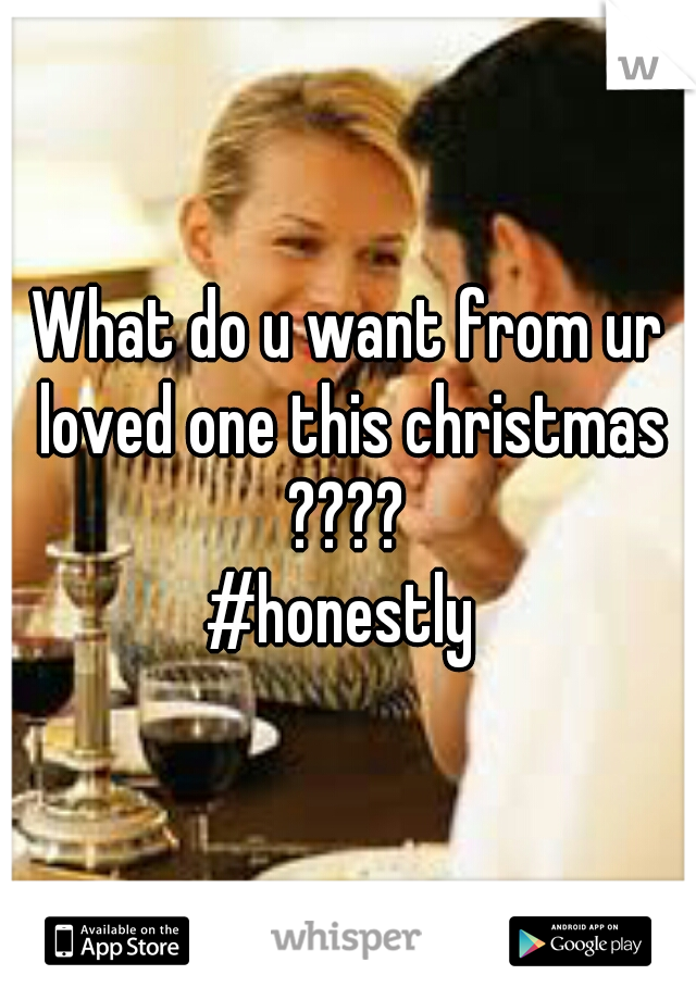What do u want from ur loved one this christmas ???? 
#honestly 