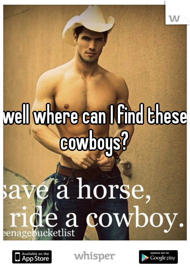 well where can I find these cowboys? 