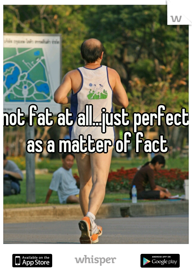not fat at all...just perfect as a matter of fact