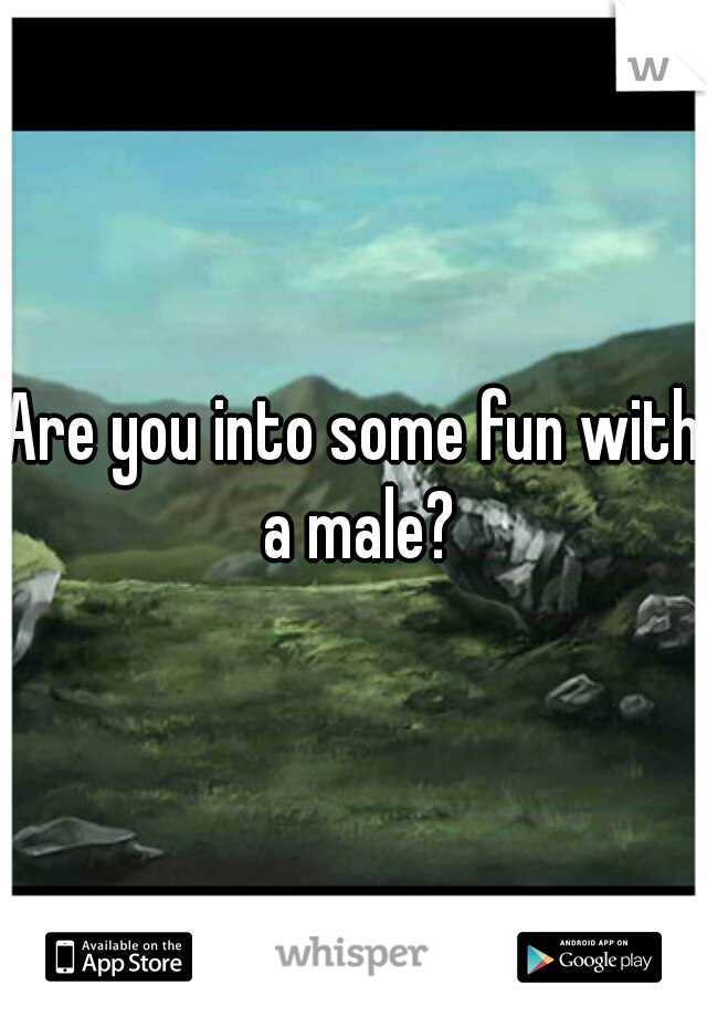 Are you into some fun with a male?