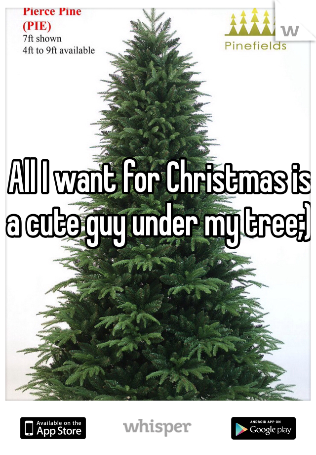 All I want for Christmas is a cute guy under my tree;)