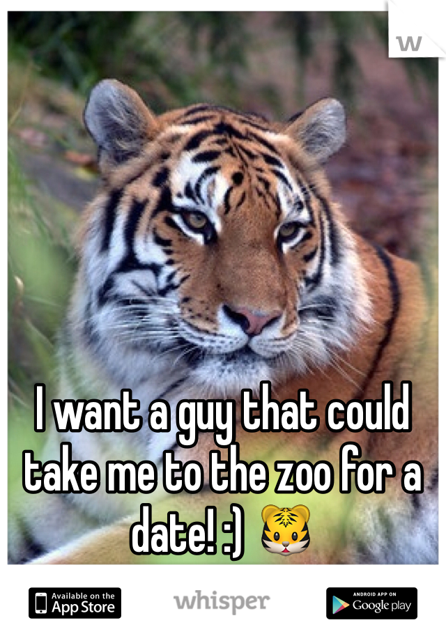 I want a guy that could take me to the zoo for a date! :) 🐯
