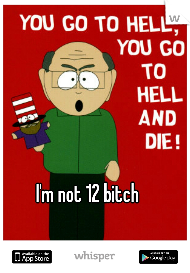 I'm not 12 bitch